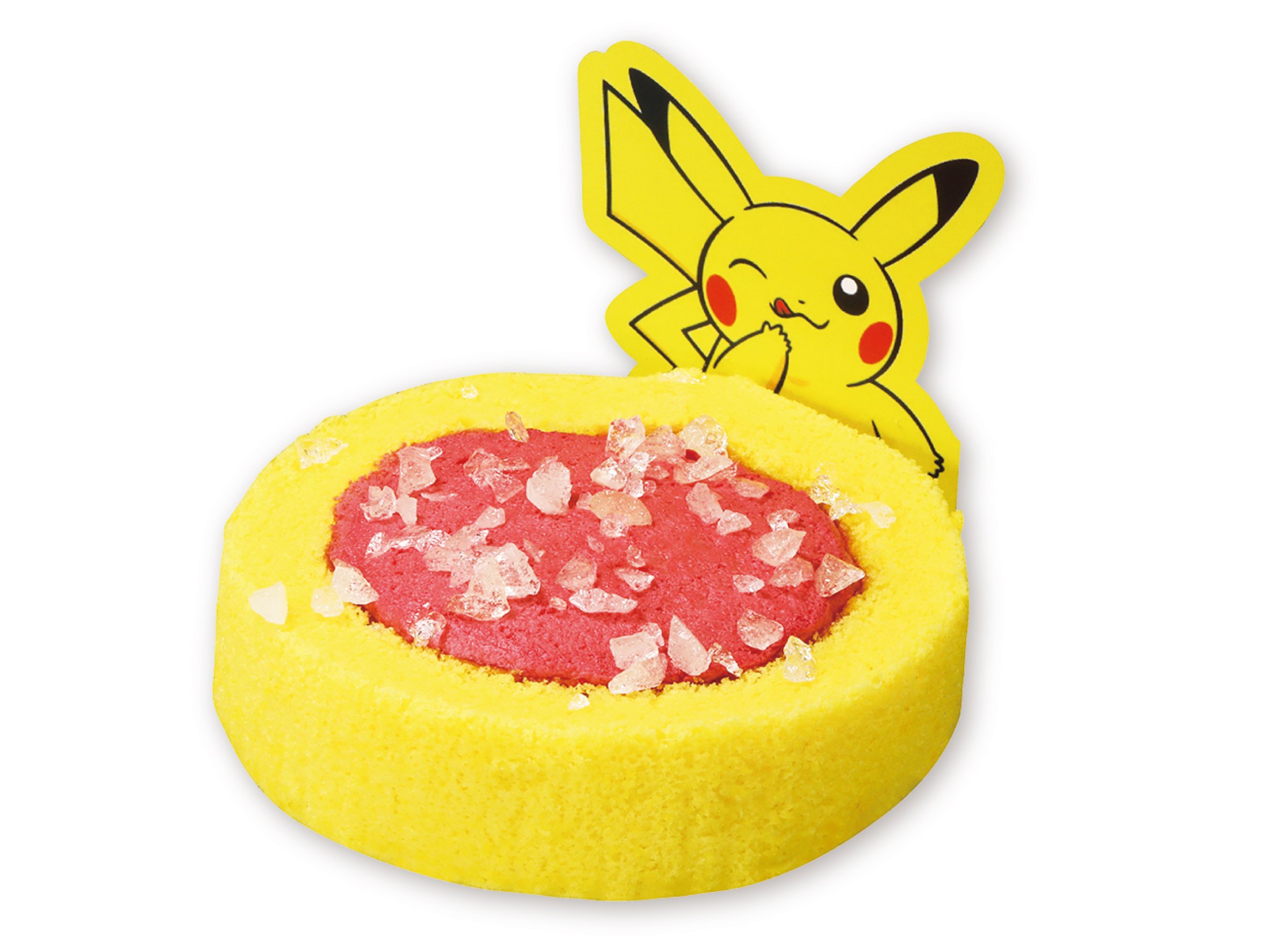 「ポケモン×くら寿司」ピカチュウのほっぺすりすりロールケーキ