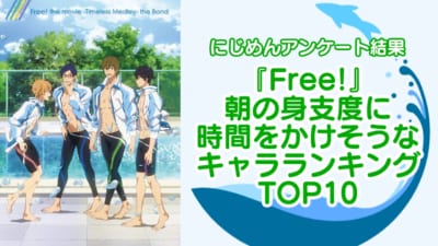 『Free!』朝の身支度に時間をかけそうなキャラランキングTOP10