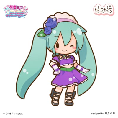 初音ミク×オシャレ魔女 ラブ and ベリー　ふわぷち　デフォルメフィギュア　キラリンパープル（イラスト）