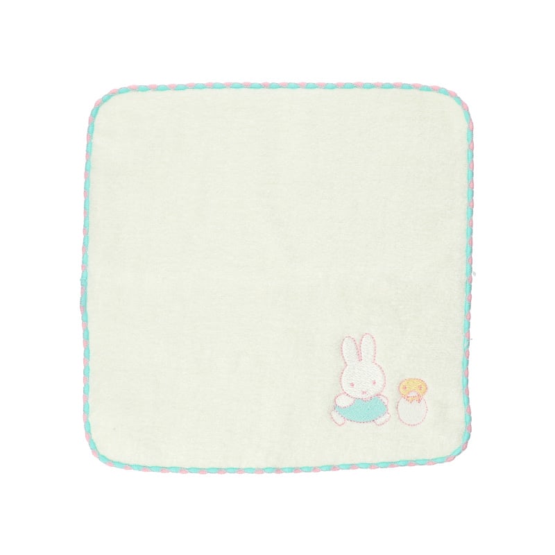 Flower Miffy 今治刺繍ミニタオル イースターピンク／イースターイエロー