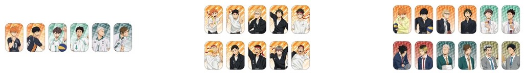 「遊びつくせ!! ハイキュー!! in ナンジャタウン Summer version」スクエア缶バッジコレクション