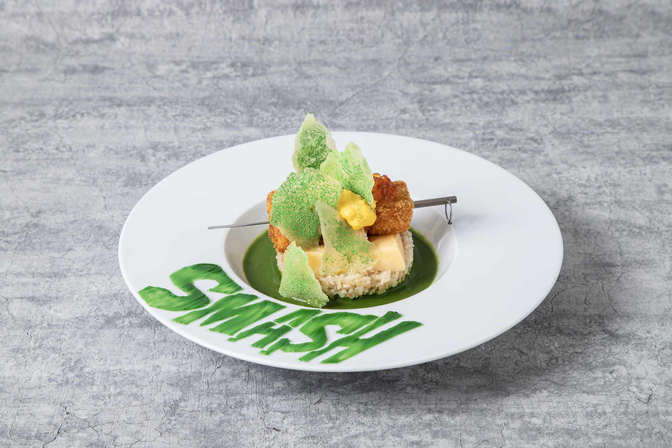「堀越耕平『僕のヒーローアカデミア』原画展」緑谷出久の SMASH サーモンカツ丼
