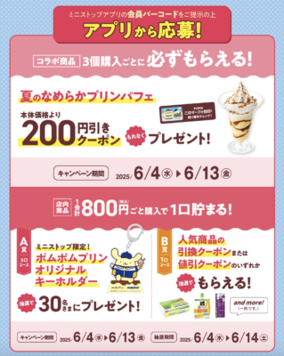 「サンリオ×ミニストップ」「ミニストップアプリ」応募キャンペーン