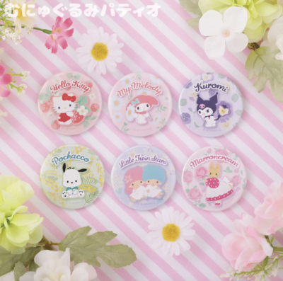 「サンリオキャラクターズ」花言葉デザインシリーズ 缶バッジ