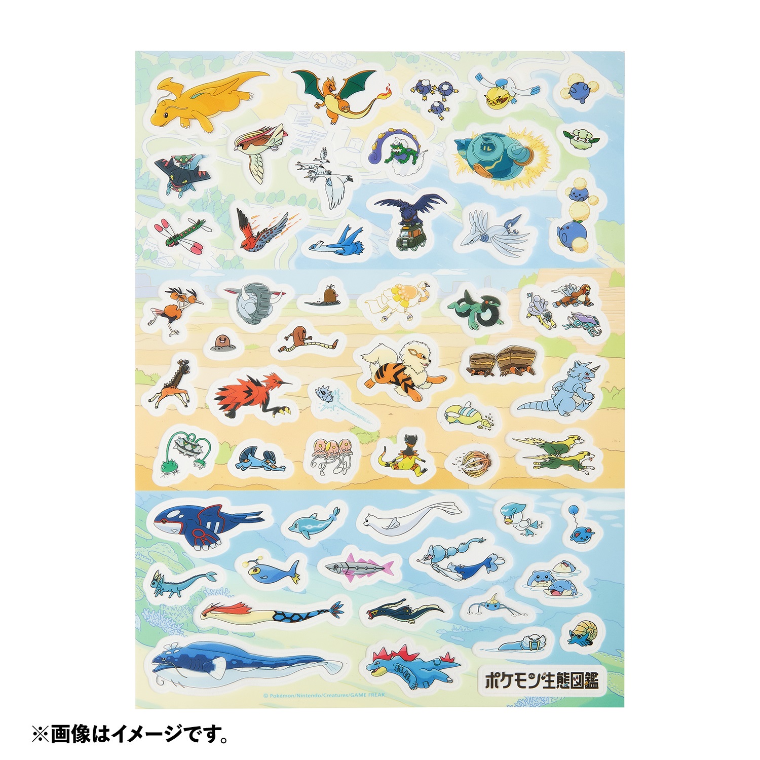 「ポケモン」A4サイズPETシール ポケモン生態図鑑