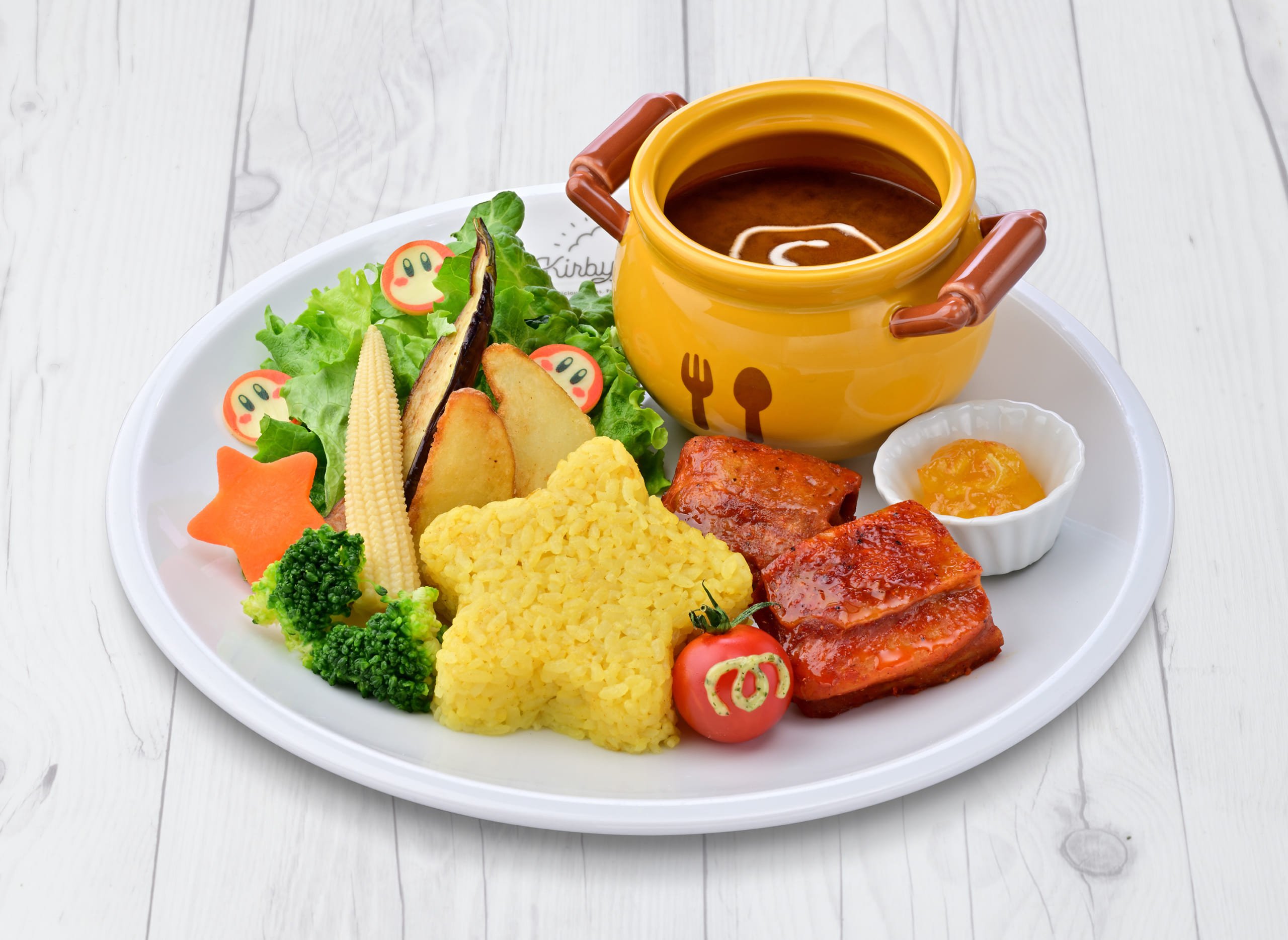 「Kirby Café」コックカワサキとくせいスパイシーカレープレート