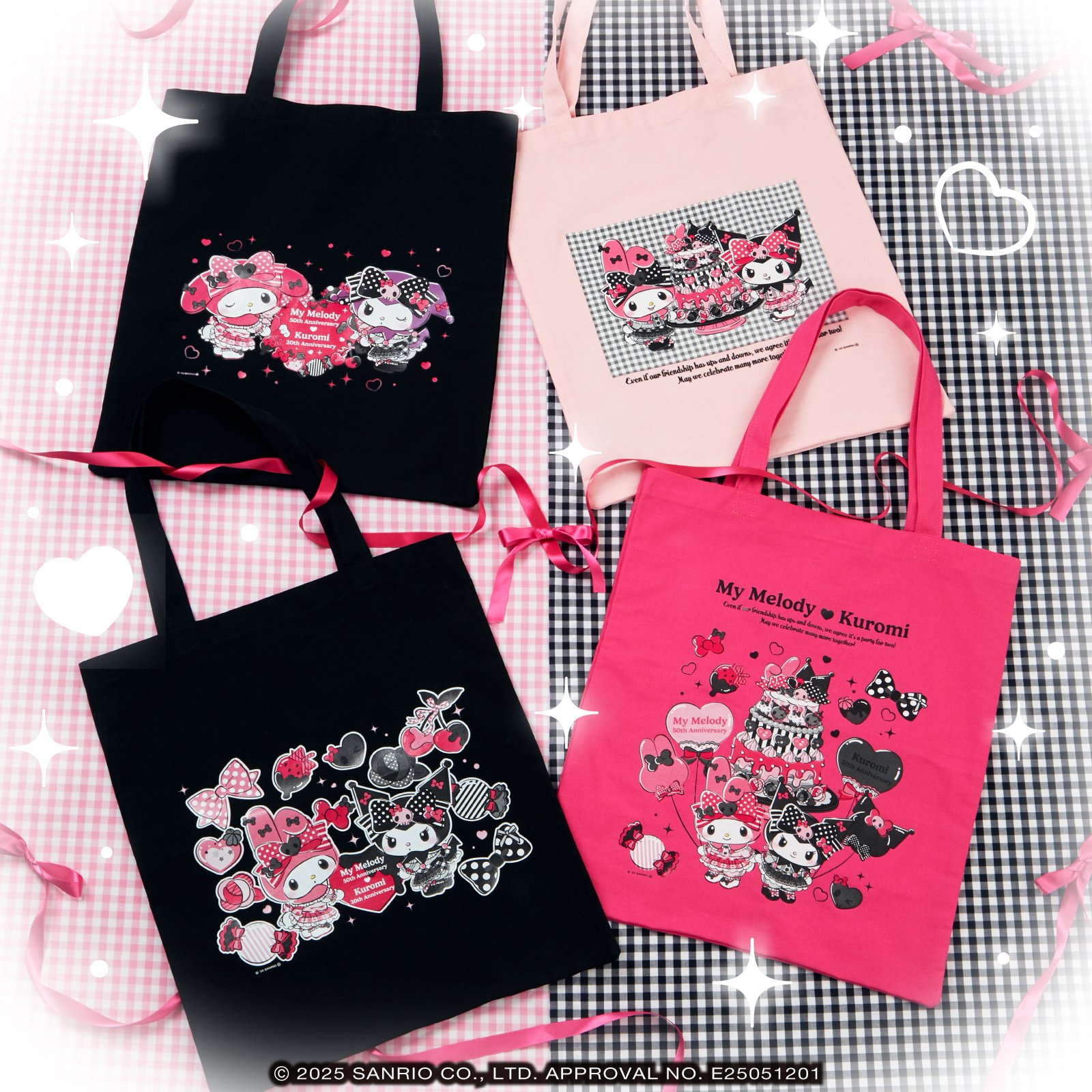 Happyくじ「My Melody ＆ Kuromi 50th＆20th Anniversaries」B賞：トートバッグ（全4種）