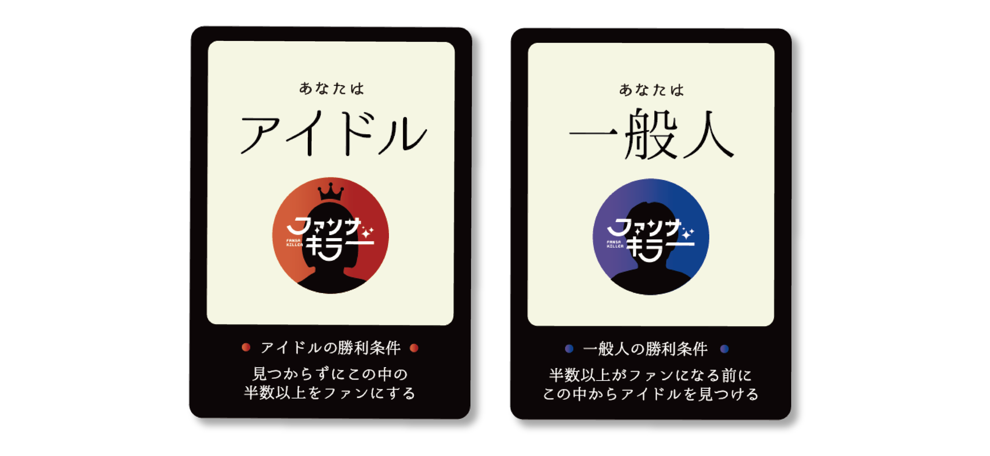 新作ボードゲーム「ファンサキラー」プレイヤー役職構成