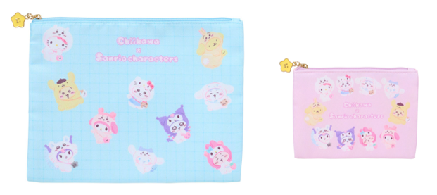 「ちいかわ×サンリオ」フラットポーチ2個セット