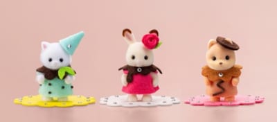 「シルバニアファミリーポップアップパーク 森の手芸屋さん」チョコレートトリオ