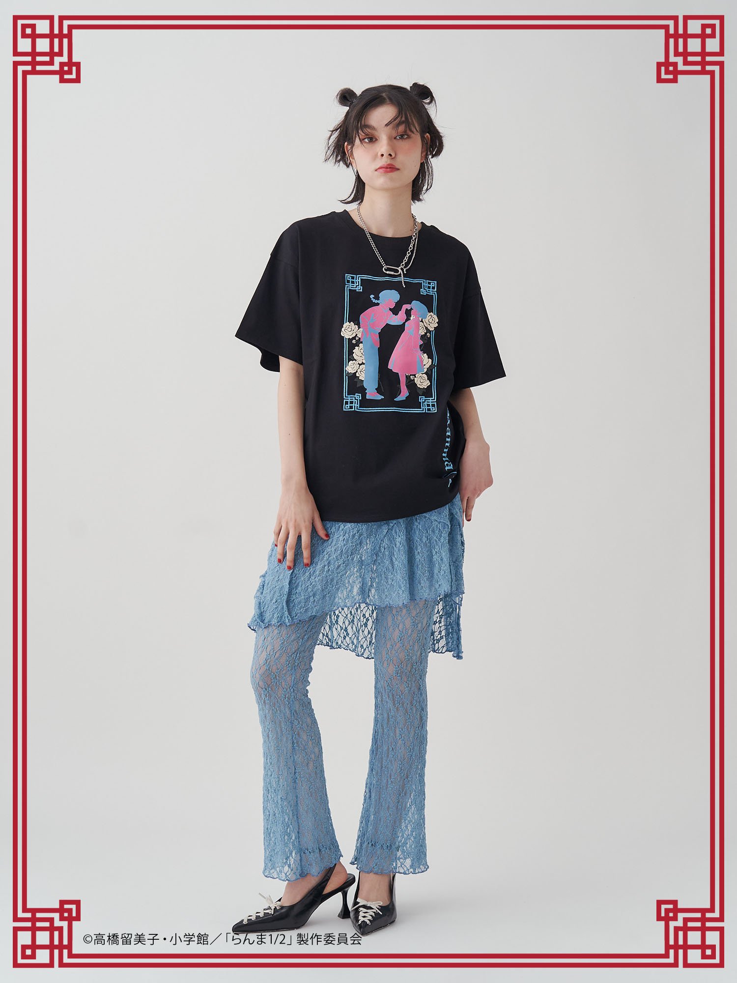 「らんま1/2×jouetie」チャイナグラフィックTシャツ