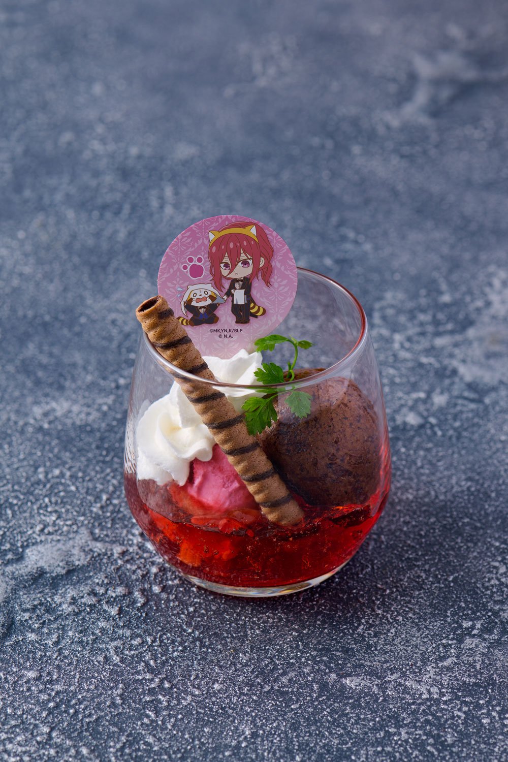 「ブルーロック×ラスカル」コラボカフェ 千切豹馬のわがままお嬢のかりんとう饅頭パフェ