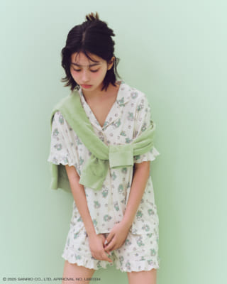 「サンリオ マイメロディ×SNIDEL HOME」総柄開襟シャツ/総柄ショートパンツ