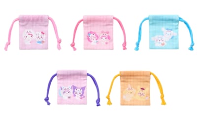 「ちいかわ×サンリオ」ミニ巾着