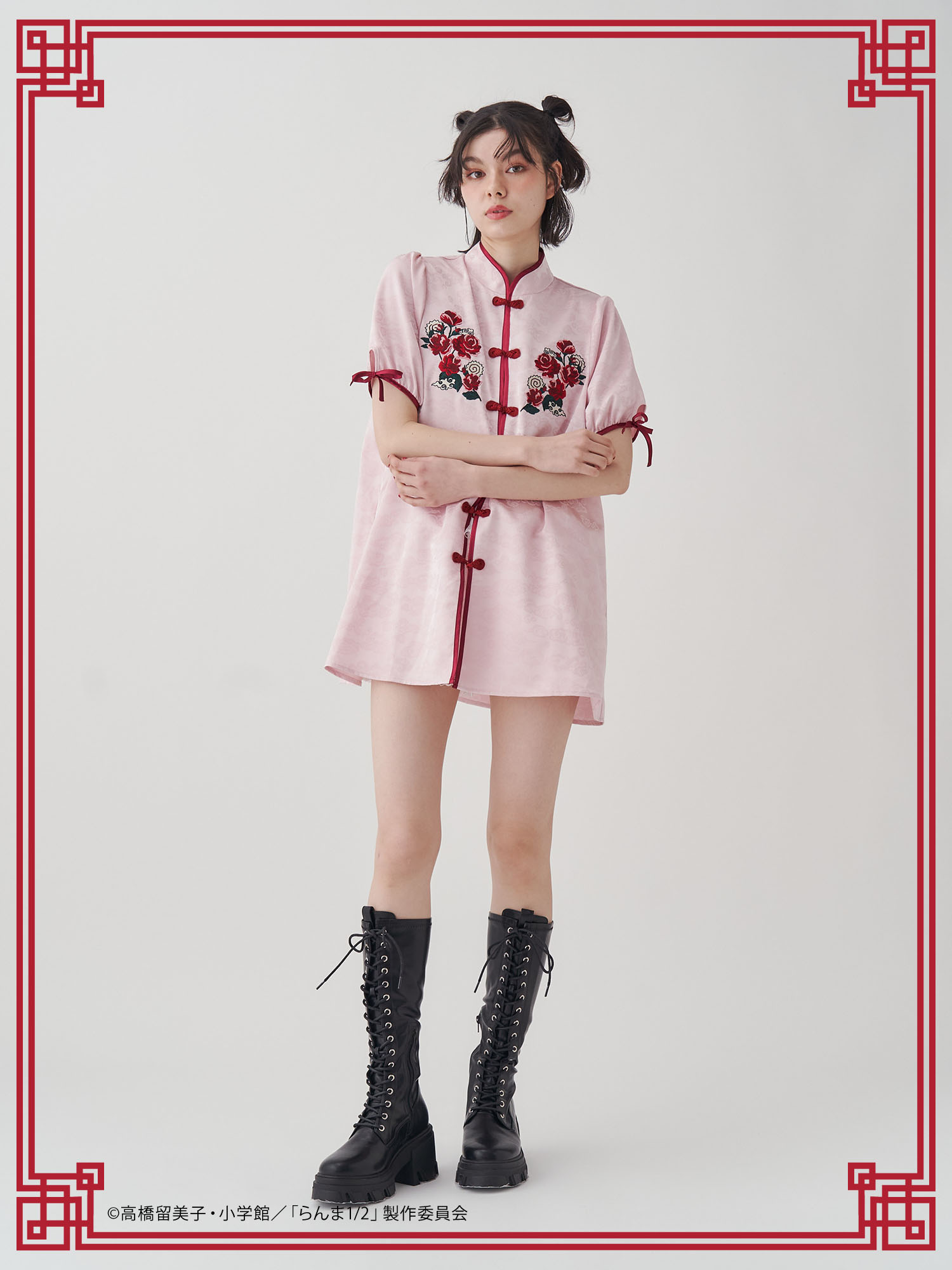 「らんま1/2×jouetie」チャイナチュニックシャツ