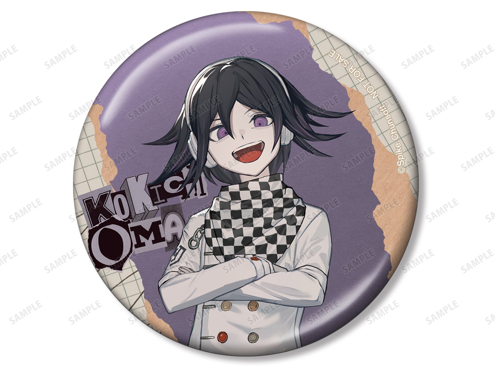 「『ダンガンロンパシリーズ×lack』 POP UP SHOP in TOWER RECORDS」lackさんイラスト ヘッドフォンver. トレーディングメタリック缶バッジ（全12種）特典
