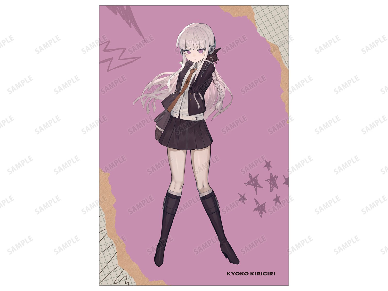 「『ダンガンロンパシリーズ×lack』 POP UP SHOP in TOWER RECORDS」lackさんイラスト ヘッドフォンver. トレーディングポストカード（全16種）特典