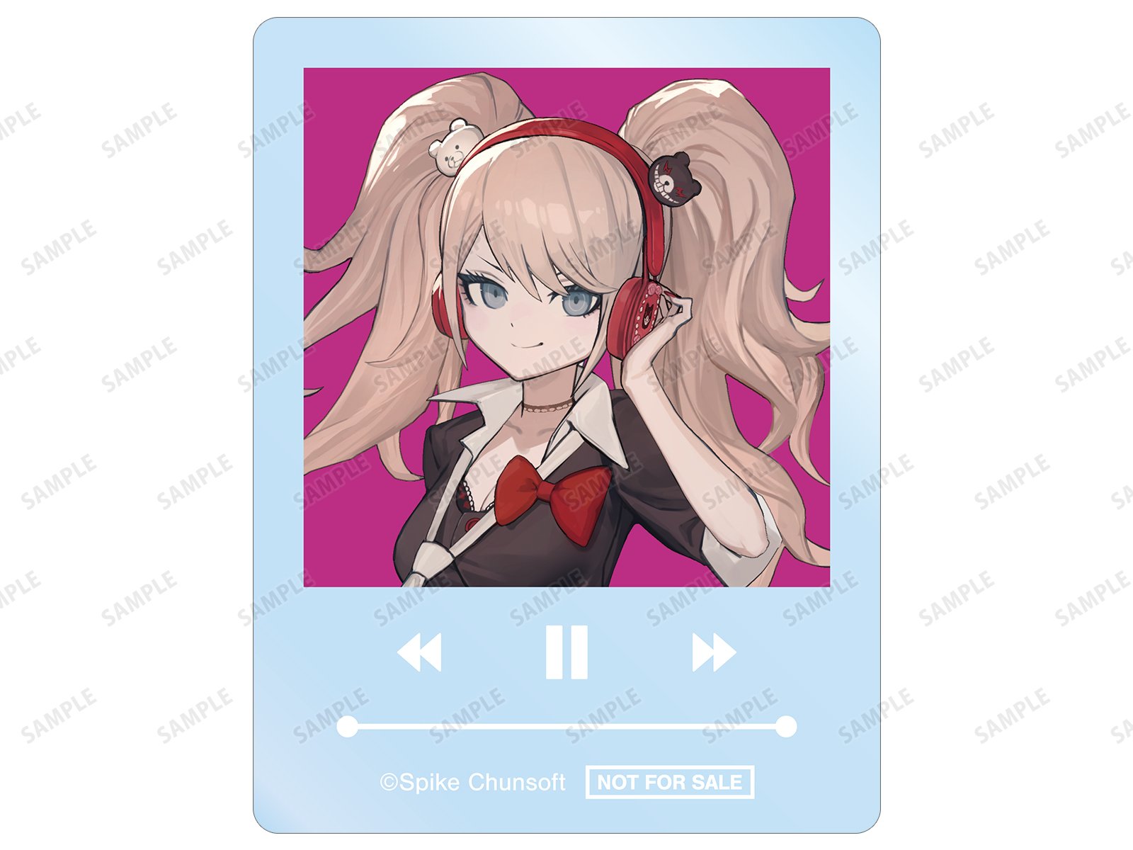 「『ダンガンロンパシリーズ×lack』 POP UP SHOP in TOWER RECORDS」lackさんイラスト ヘッドフォンver. トレーディングアクリルネームプレート（全12種）特典