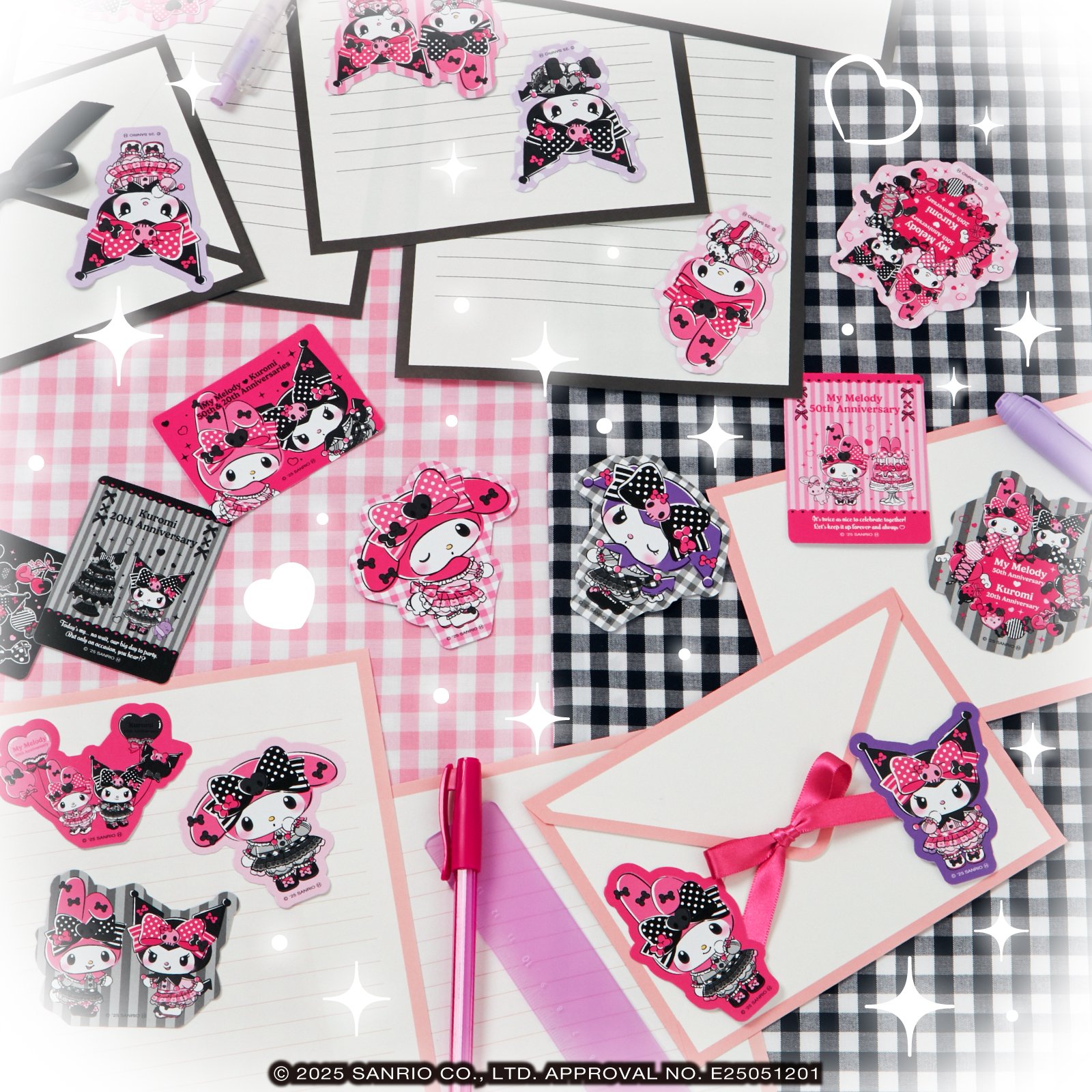 Happyくじ「My Melody ＆ Kuromi 50th＆20th Anniversaries」H賞：ステッカーSET（全6種）