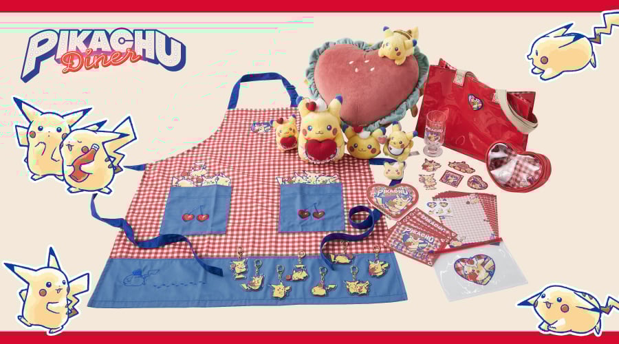 『ポケモン』ピカチュウダイナーコレクションが登場!チェック柄&ハートがレトロ可愛いぬいぐるみなど全14種