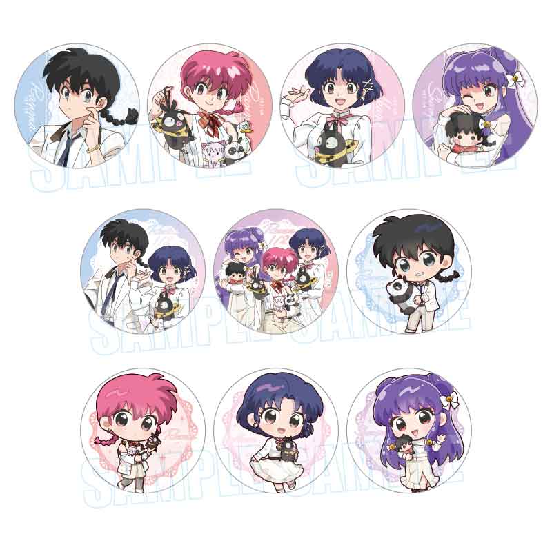 TVアニメ『らんま1/2』ぬいぐるみといっしょTSUTAYA POP UP SHOP トレーディング缶バッジ