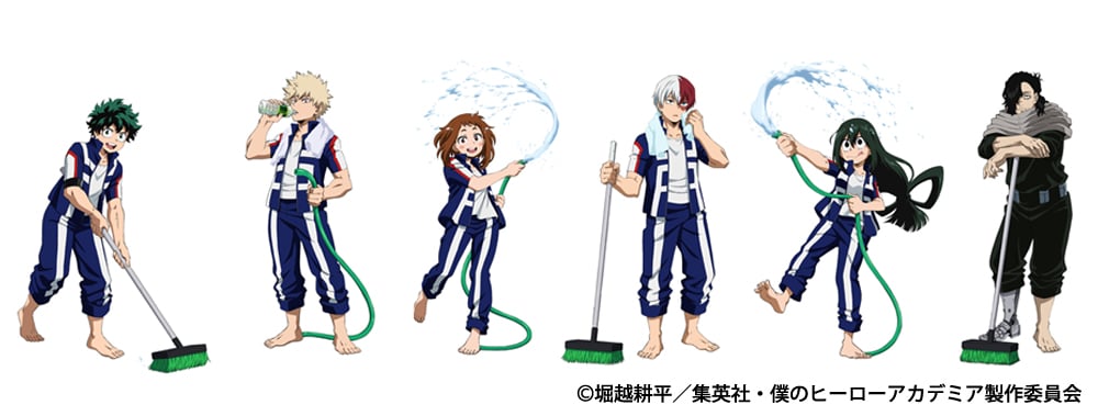 『ヒロアカ』夏のプール掃除フェアがアニメイトで開催決定！デクやかっちゃんの爽やかなビジュアルの新商品発売