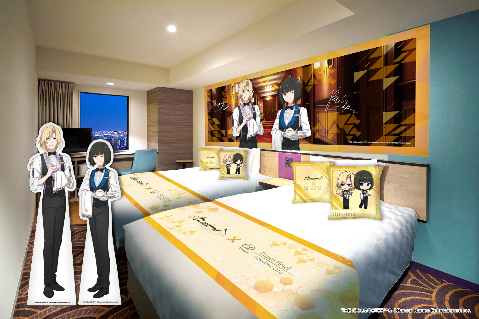 「SideM×サンシャインシティプリンスホテル」コラボ決定！Altessimo・THE 虎牙道の5名がホテルコンシェルジュになって登場