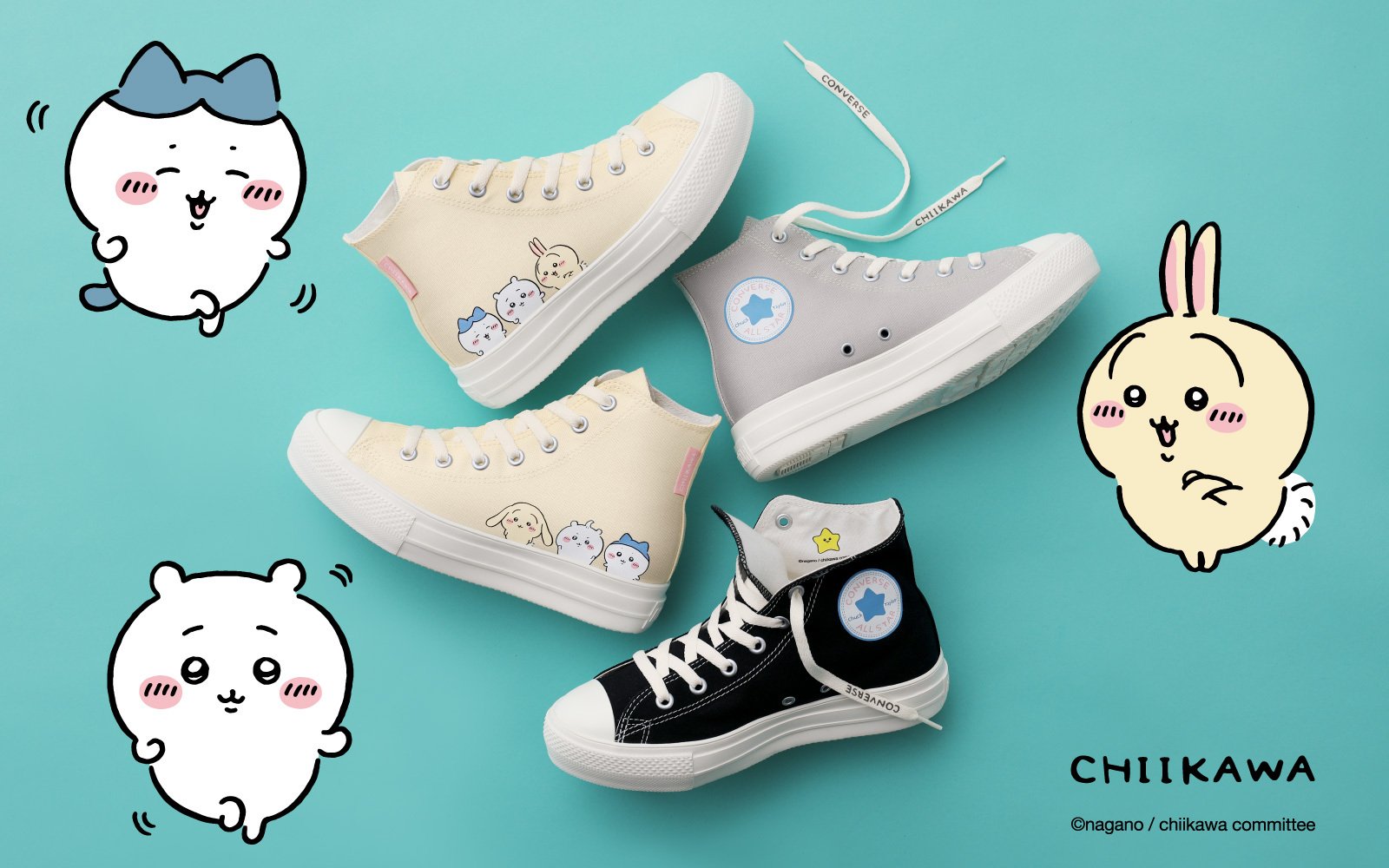 「ちいかわ×コンバース」コラボシューズ ALL STAR LIGHT PLTS PT HI / CHIIKAWA