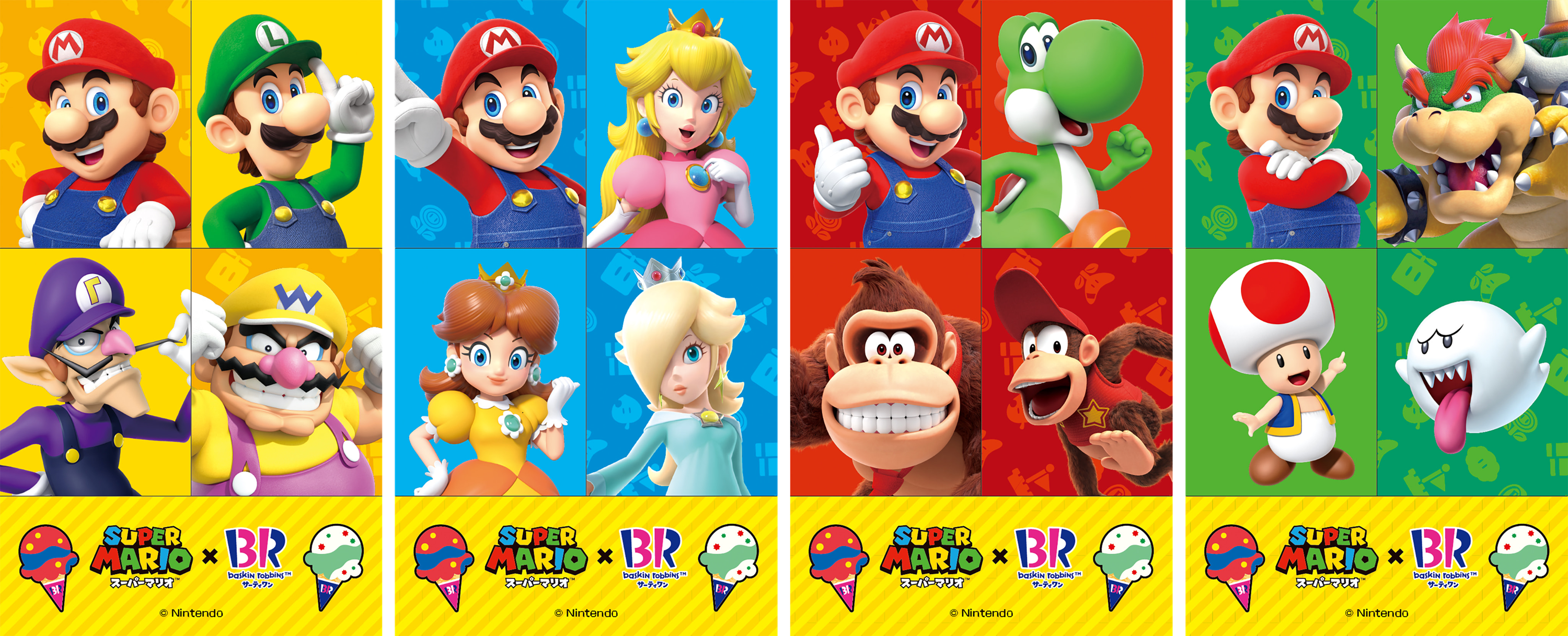 「スーパーマリオ×サーティワンアイスクリーム」オリジナルコラボステッカー