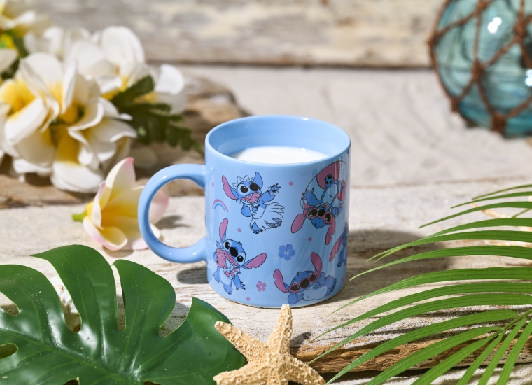 「スティッチ」OH MY CAFE ホットミルク