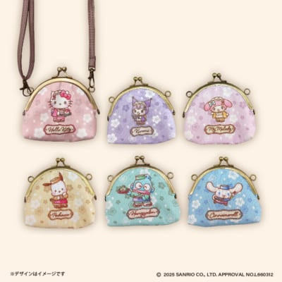 「サンリオキャラクターズ×GiGO」和菓子ティータイムキャンペーン　がま口ポーチ