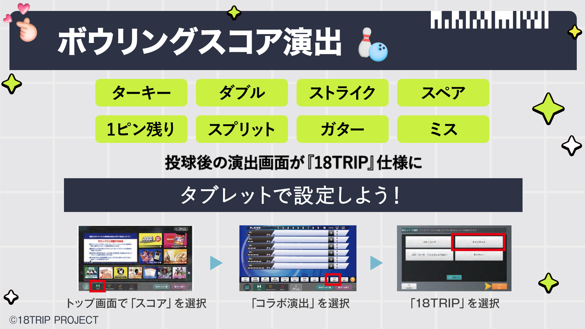 「エイトリ×ラウンドワン」コラボキャンペーン ボウリングスコア演出