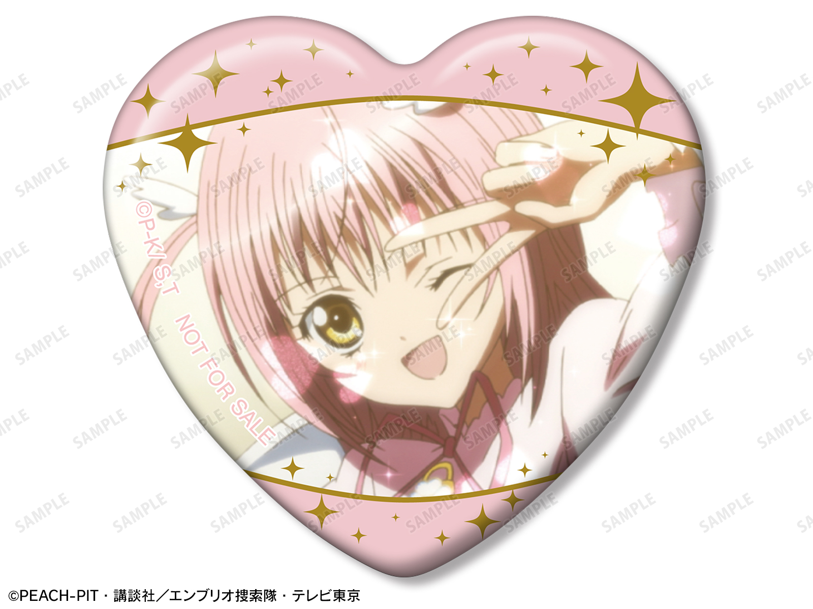 「TVアニメ『しゅごキャラ！』 POP UP SHOP in AMNIBUS STORE」アミュレットエンジェル 場面写ハート型缶バッジ イベント限定特典