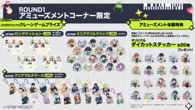 「エイトリ×ラウンドワン」コラボキャンペーン プライズ