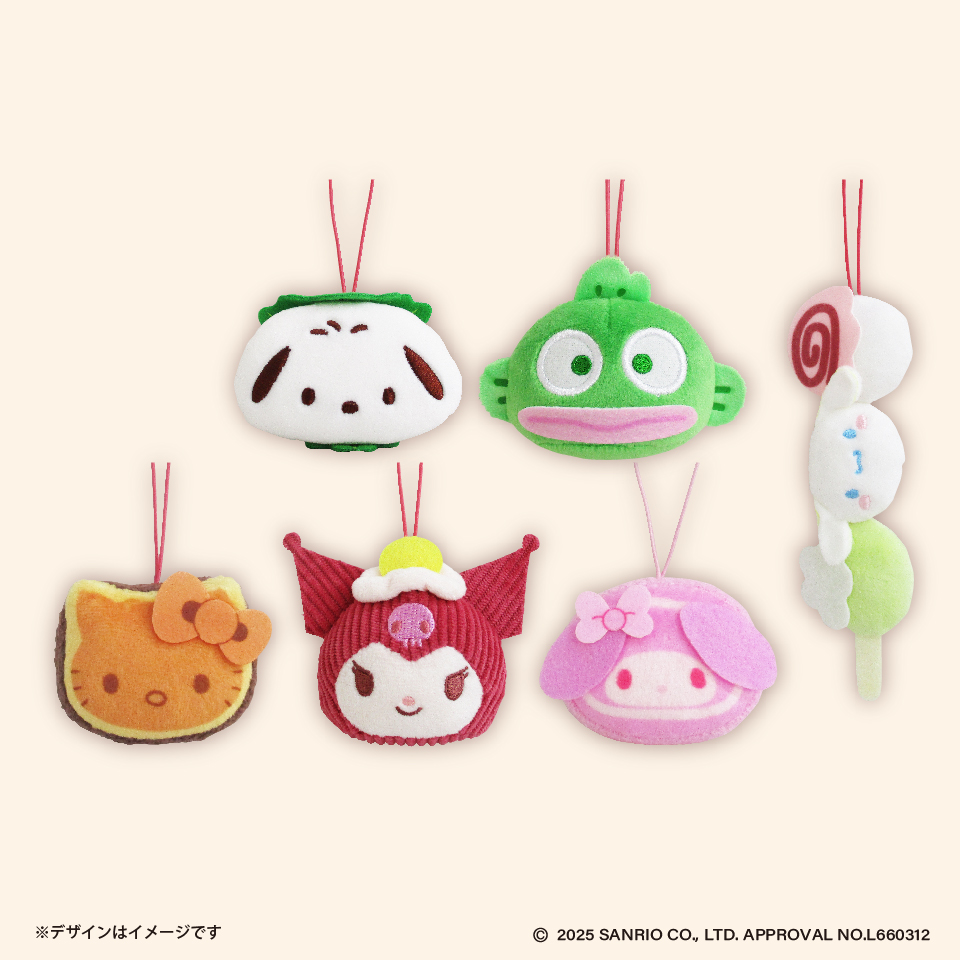 「サンリオキャラクターズ×GiGO」和菓子ティータイムキャンペーン 和菓子マスコット