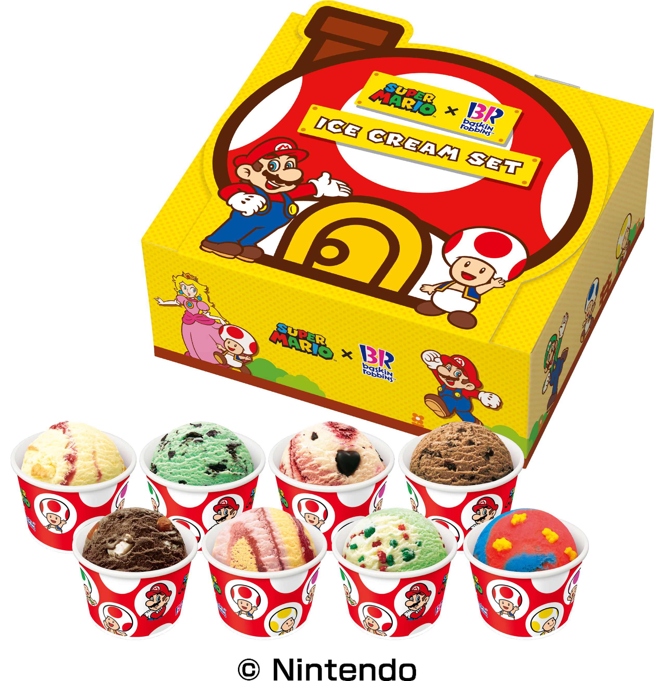 「スーパーマリオ×サーティワンアイスクリーム」キノピオ おうちdeアイスクリームセット