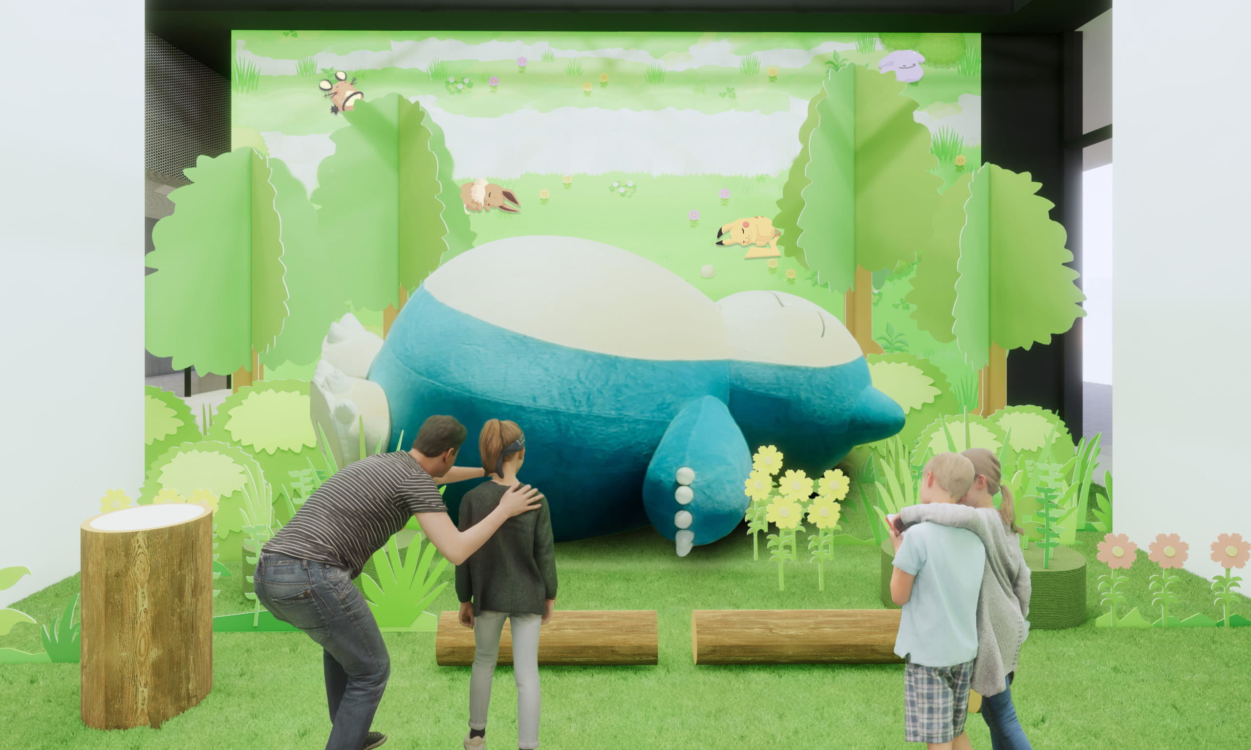 「Pokémon Sleep 2nd Anniversary 渋谷でみっけ！ポケモンねがおリサーチSupported by TOKYU GROUP」巨大カビゴン