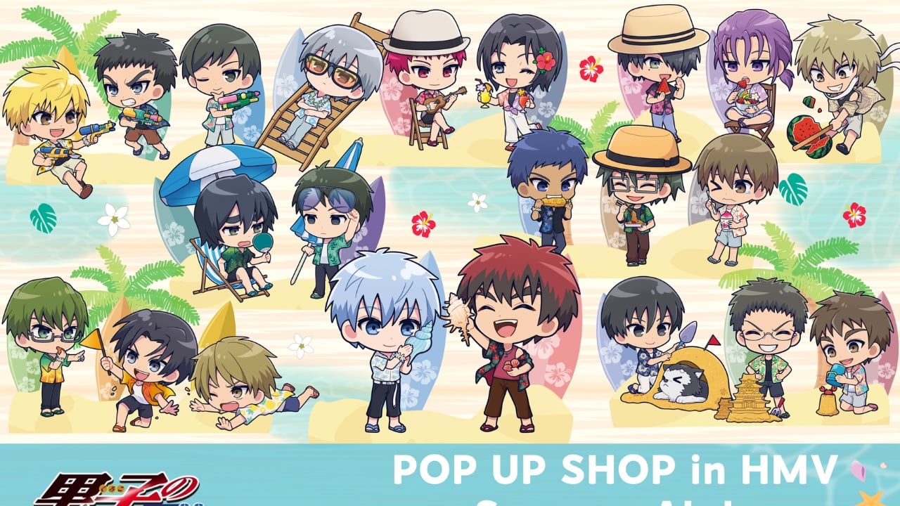 「黒子のバスケ×HMV」ポップアップショップ開催！夏らしいアロハシャツイラストのグッズ＆特典が登場