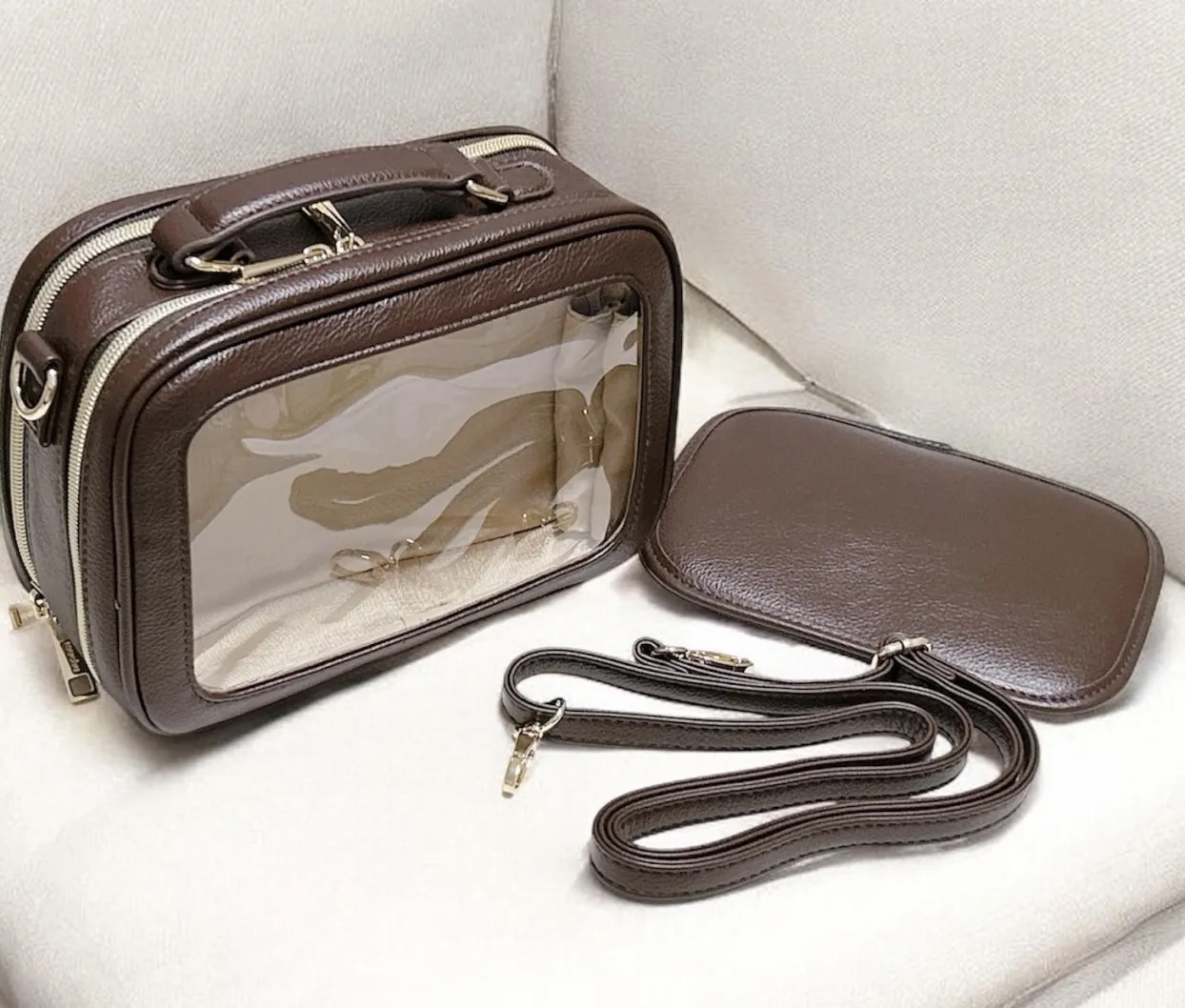 「Nui Shoulder Bag つれてって ぬいショルダー」ブラウン