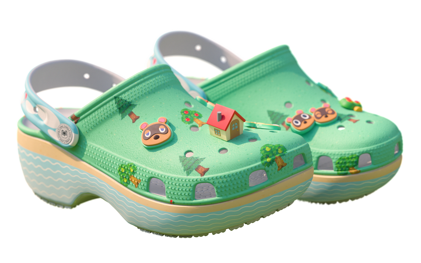 「どうぶつの森×クロックス」コラボ商品発売！無人島を再現したクロッグ＆島民たちのジビッツチャームが登場
