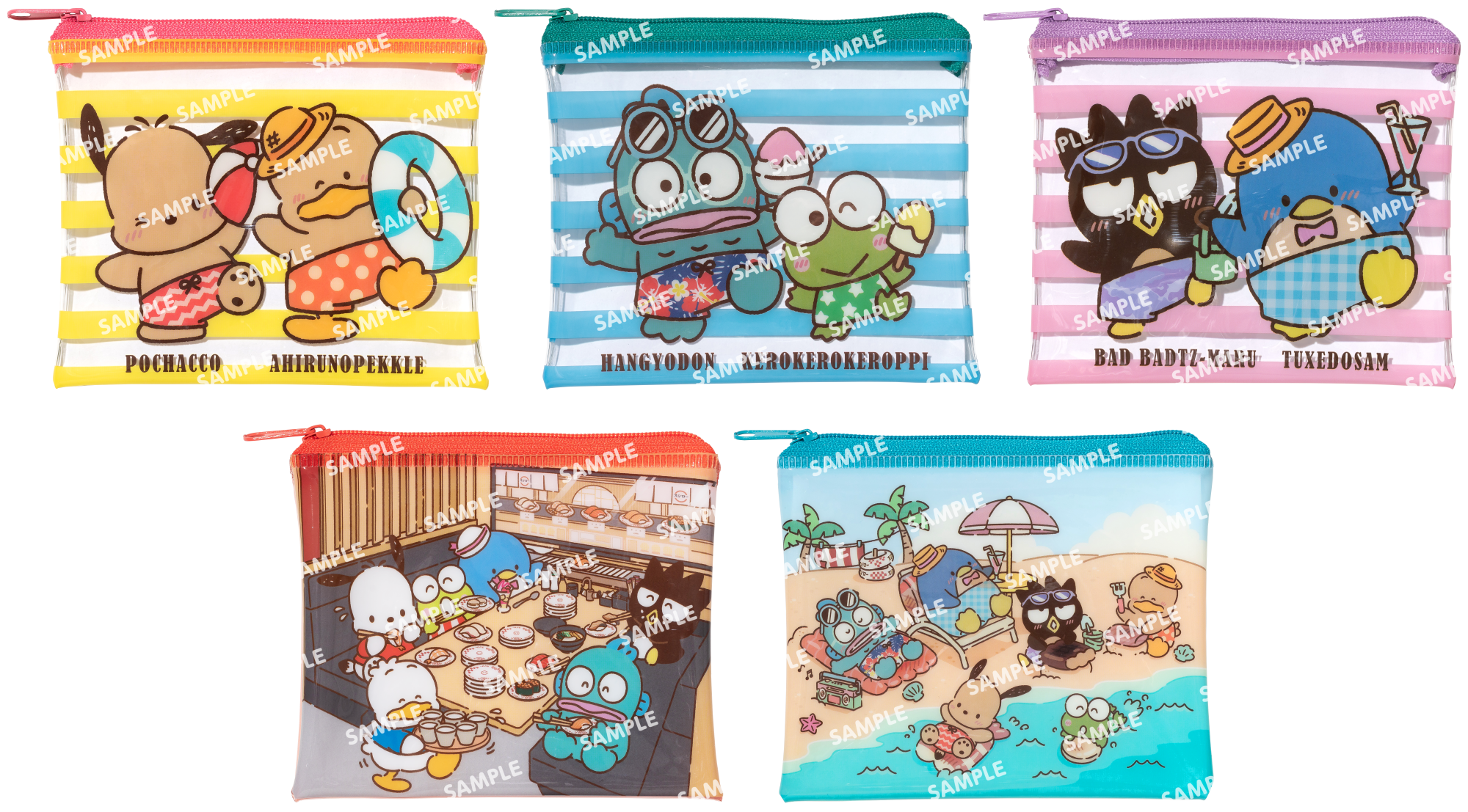 「サンリオ×スシロー」コラボ限定クリアポーチ
