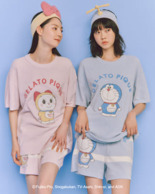 「ドラえもん×ジェラート ピケ」【レディース】ジャガードプルオーバー&ショートパンツセット