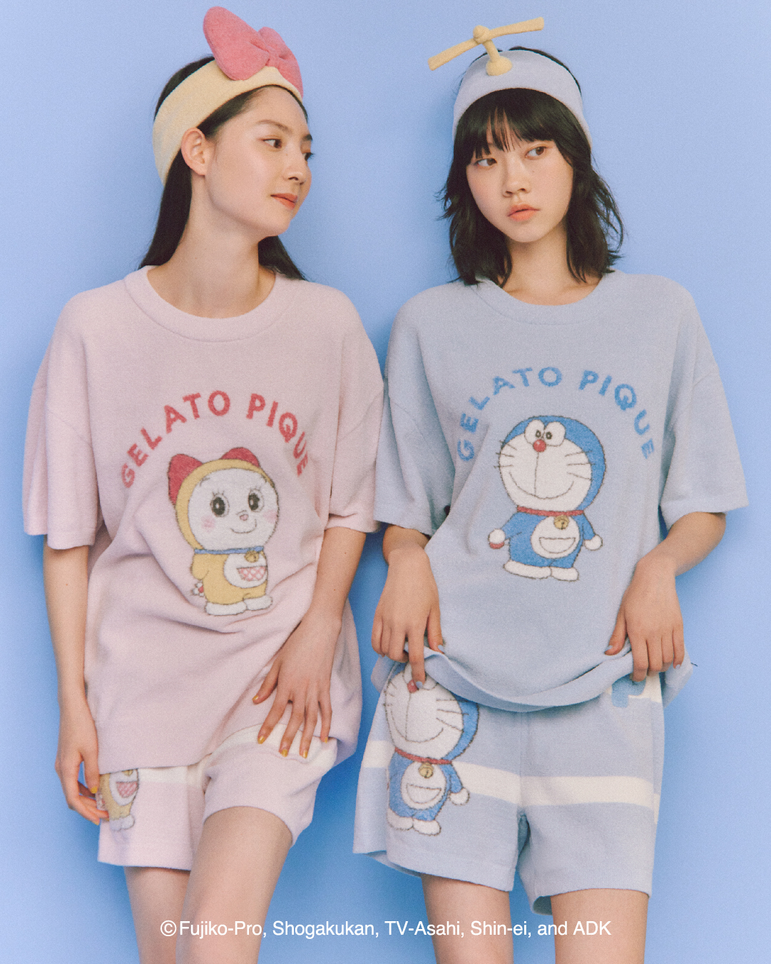 「ドラえもん×ジェラート ピケ」【レディース】ジャガードプルオーバー&ショートパンツセット
