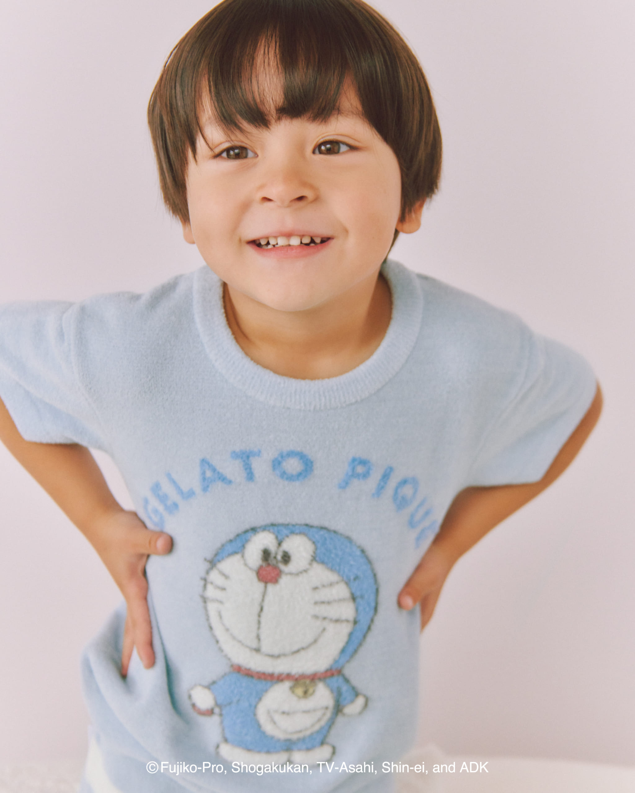 「ドラえもん×ジェラート ピケ」【キッズ】ジャガードプルオーバー&ショートパンツセット