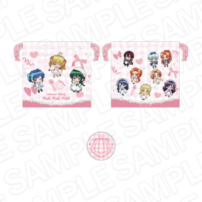 『マーメイドメロディーぴちぴちピッチ』POP UP SHOP 巾着&缶ミラーセット 和装メイド デフォルメ ver.