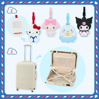 『サンリオ』ラゲッジタグ＆キャリーバッグ 59L