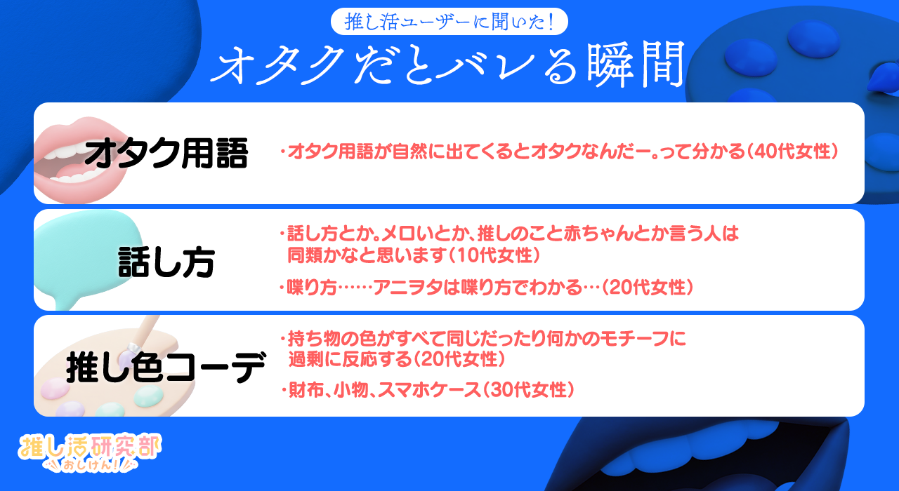 「推しバレ・オタバレ経験」アンケート結果