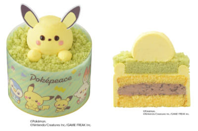 「ポケピース×銀座コージーコーナー」＜ポケピース＞ピカチュウのチョコバナナケーキ