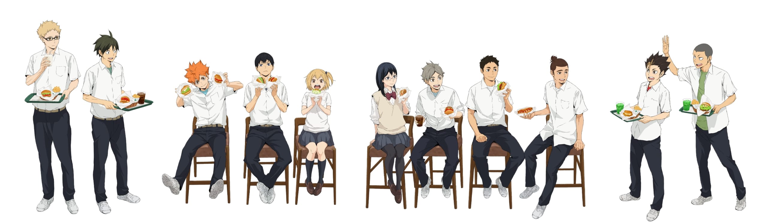 「ハイキュー!!×モスバーガー」等身大パネル