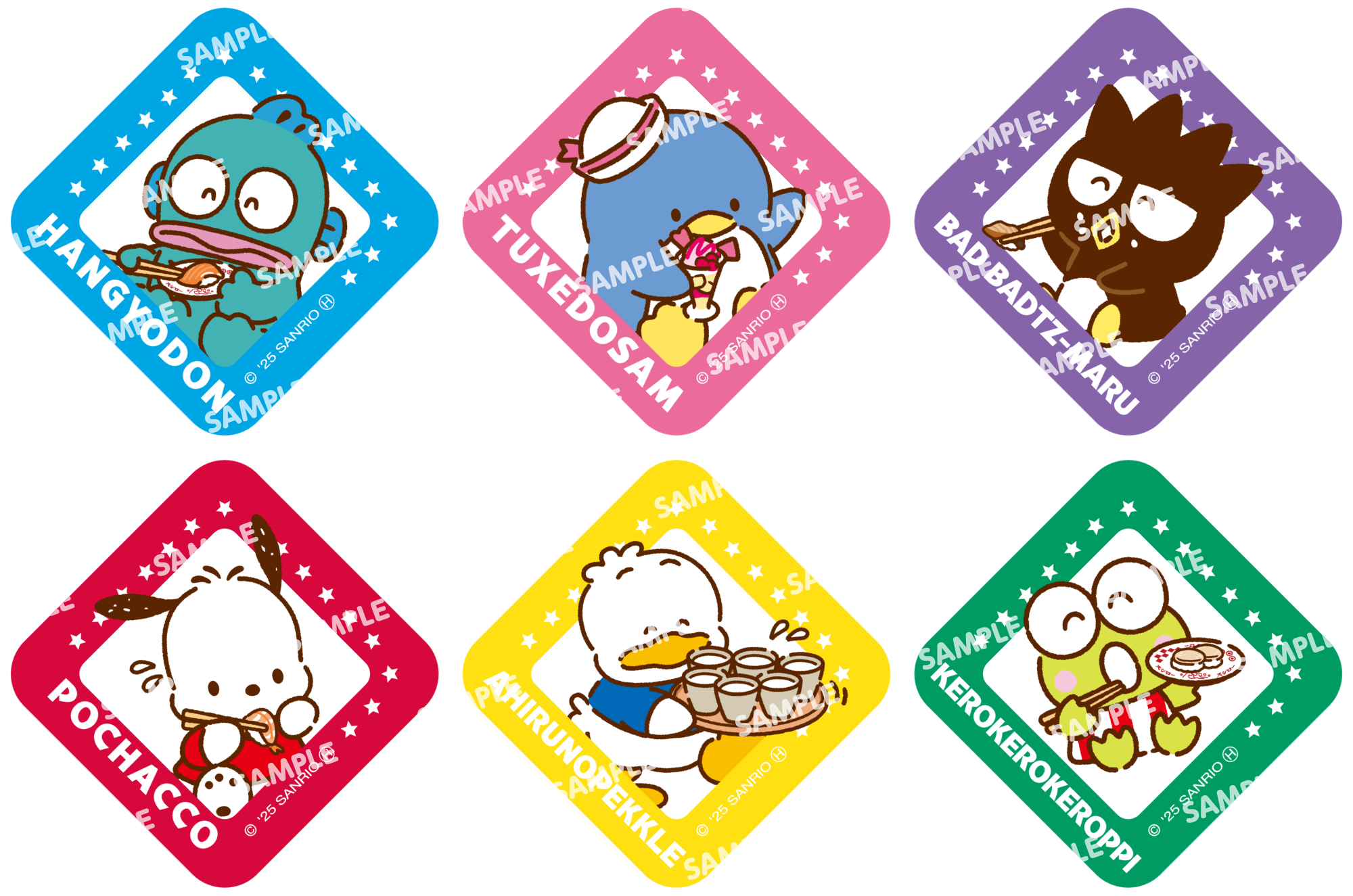 「サンリオ×スシロー」コラボ限定ステッカー